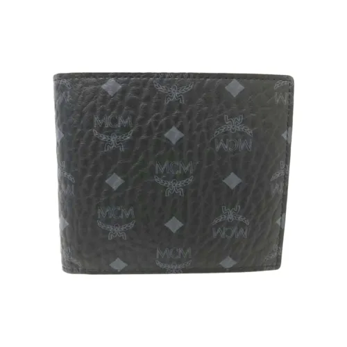 MCM Canvas Coated Bifold Wallet Unisex Black