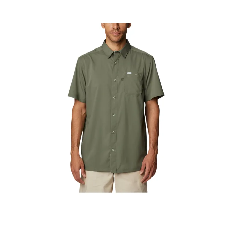 Columbia PFG Slack Tide Omni-Shade Omni-Wick Shirt Men's Green-0