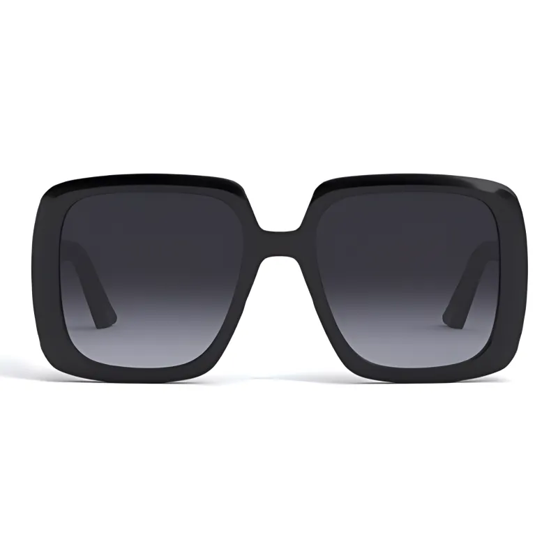 DIOR Plastic Irregular Shape Sunglasses Women's Black-1