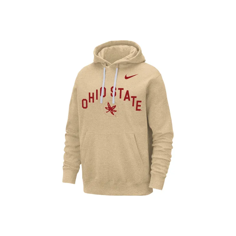 Nike Ohio State Club Fleece Sweatshirt Men's Hemp Yellow-0