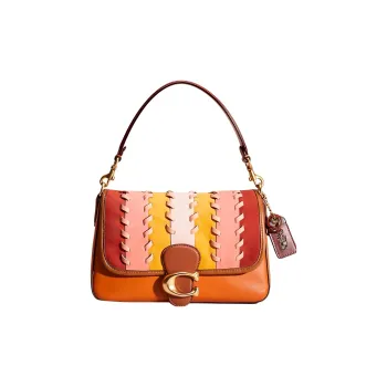 COACH Tabby Suede Bonded Leather Shoulder Bag Handbag Shoulder Bag Large Size Women's Multicolor