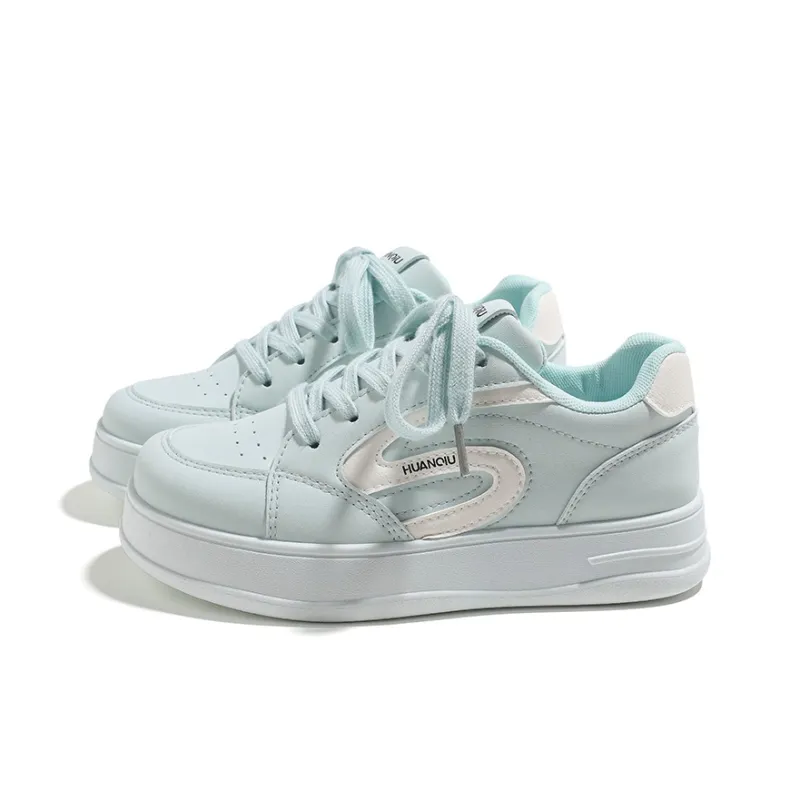 HUANQIU Anti Slip And Wear Resistant Height Increasing Low Top Skateboard Shoes Women's-3