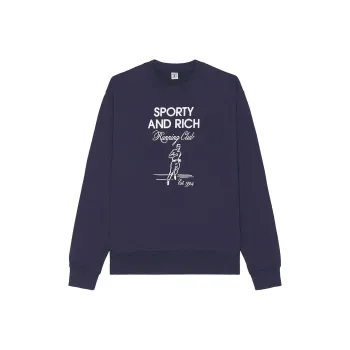 SPORTY & RICH Running Man Crewneck Sweatshirt