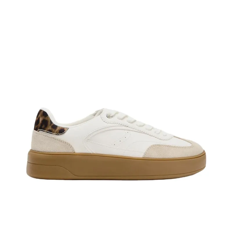 ZARA Abrasion Resistant Height Increasing Low Top Skateboard Shoes Women's Light Beige Yellow-1