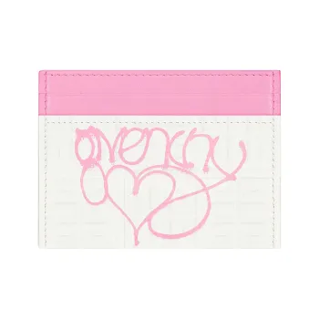 GIVENCHY Chito Collaboration Calfskin Card Holder Women's White/Pink