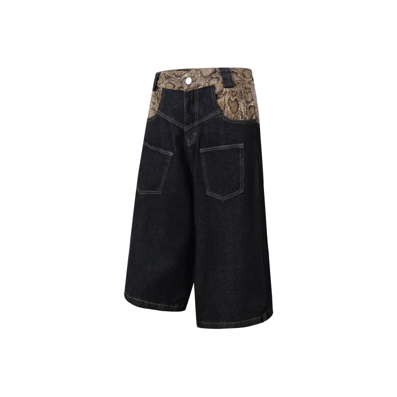 VINMUK Denim Shorts Unisex Black-2