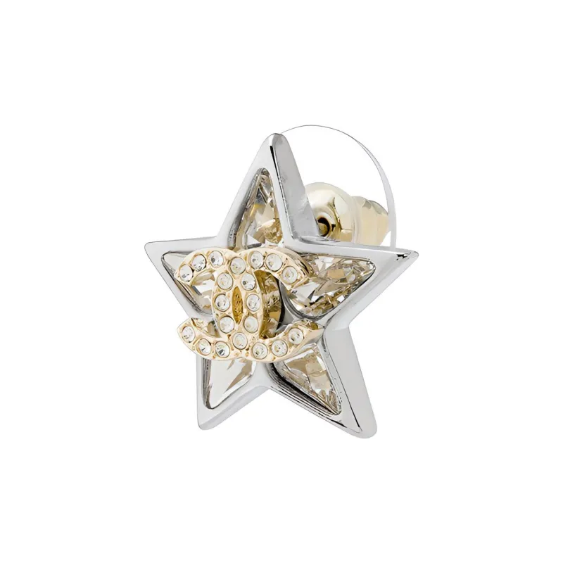 CHANEL Earrings Women's Silver-1