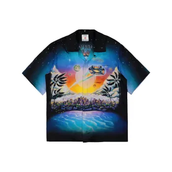 CASABLANCA Short Sleeve Cuban Collar Shirt