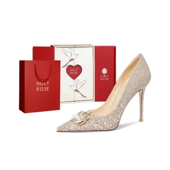Holy Rose Slim Heel High Heels Women's Sparkling Rhinestone Crown