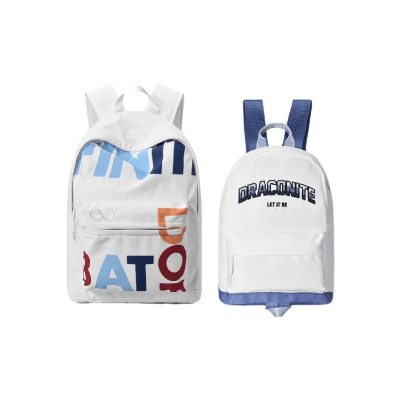 FINITE LOOP 8Atheist Collaboration Recycled Polyester Backpack Unisex White-12