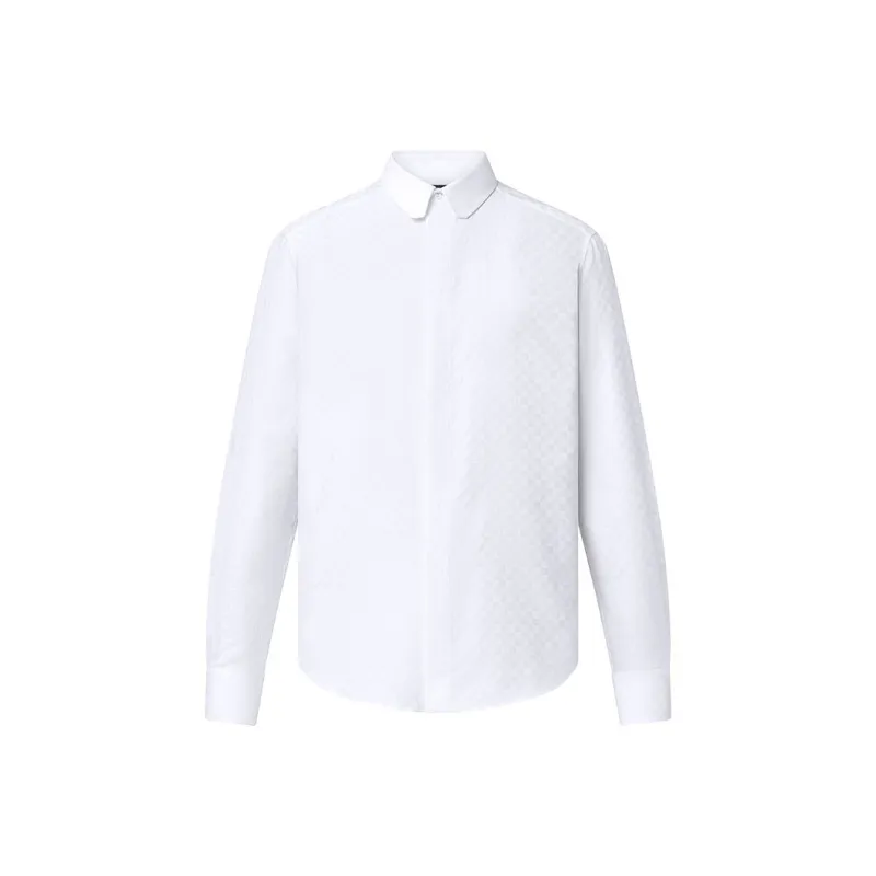 LOUIS VUITTON DNA Collar Regular Shirt Men's White-0