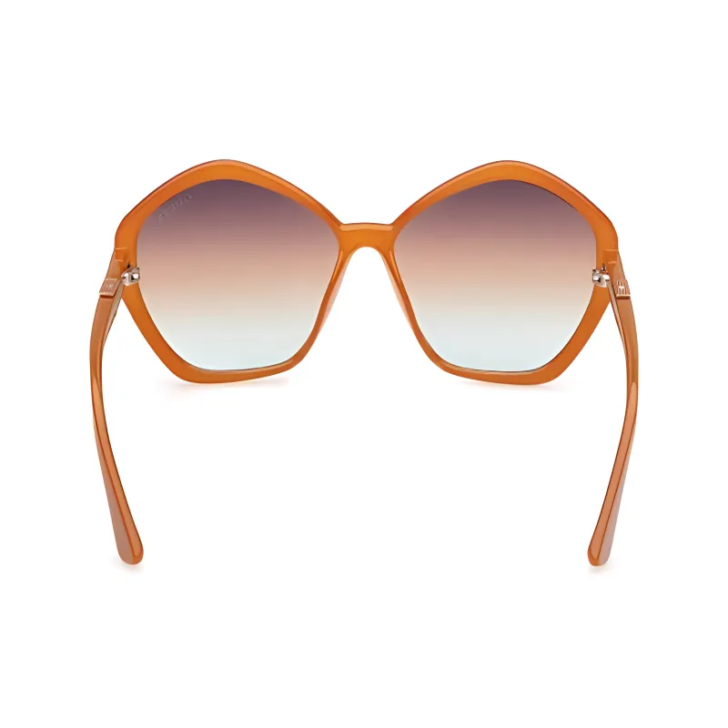 GUESS Plastic Irregular Shape Sunglasses Women's Orange-2