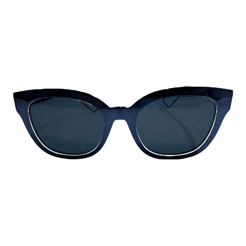 DIOR Plastic Irregular Shape Sunglasses Unisex Blue-0