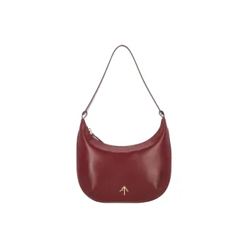 Manu Atelier Cow Leather Hobo Bag Shoulder Bag Mini Women's Burgundy Red
