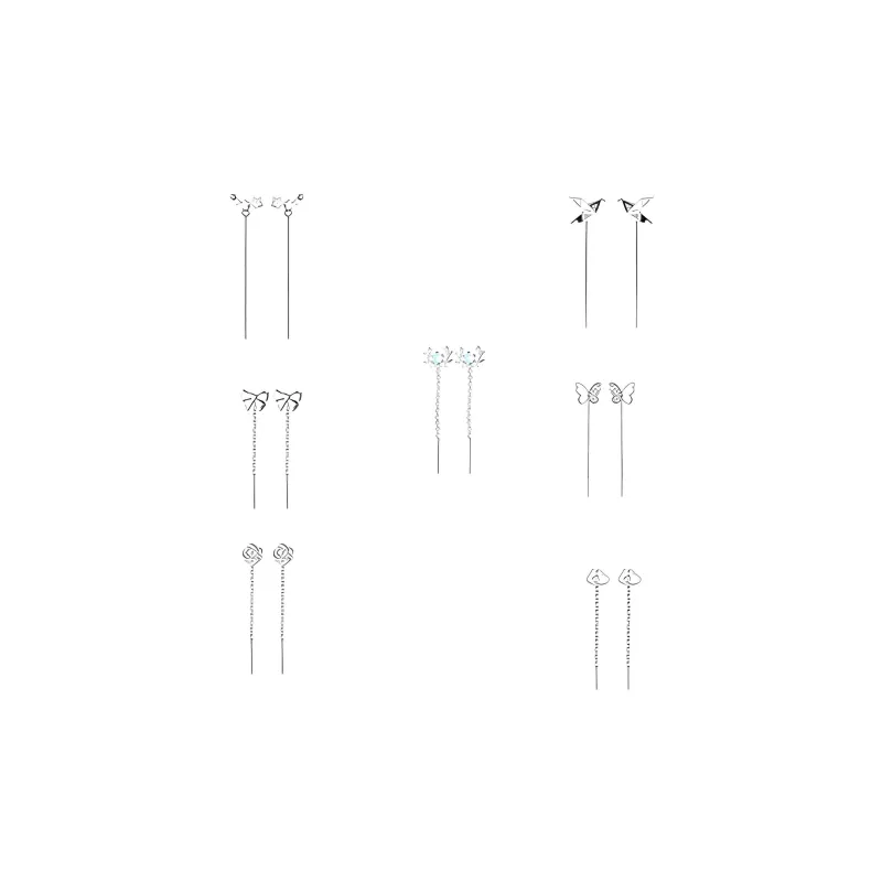 GAGA S925 Silver Throughout Drop Earrings Women's-0