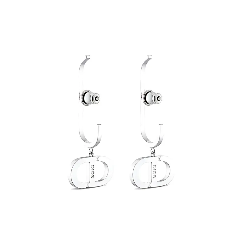 DIOR 30 Montaigne Earrings Women's Silver-3