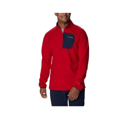 Columbia Outdoor Tracks™ Half Zip Fleece Pullover Sweatshirt Men's Red