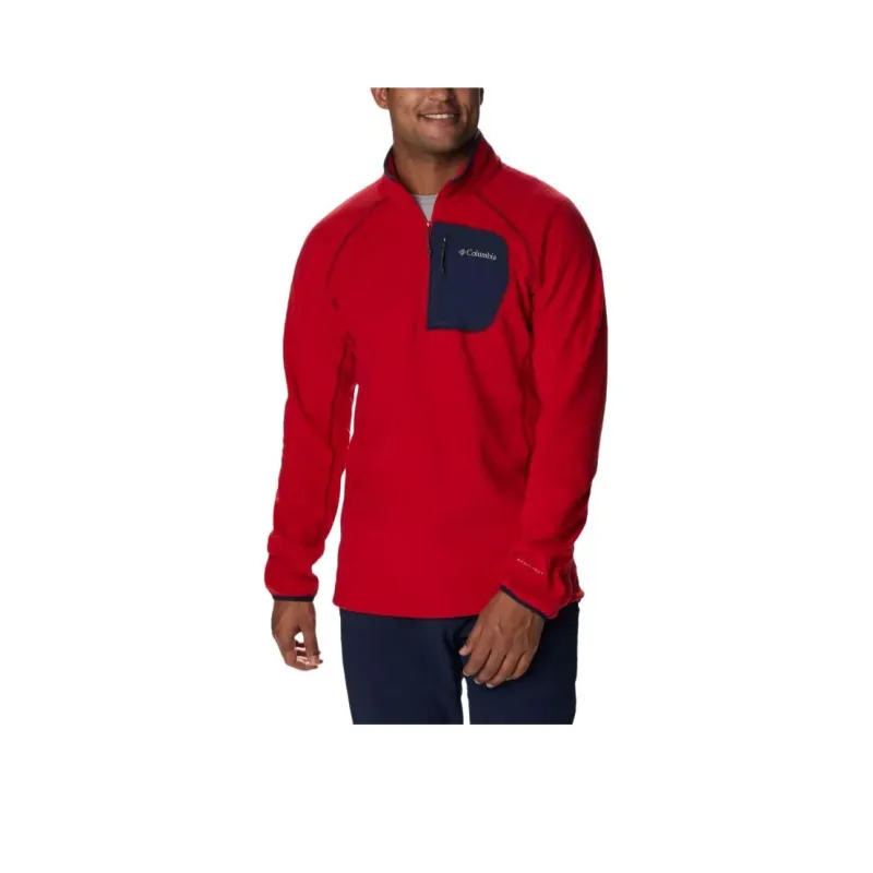Columbia Outdoor Tracks™ Half Zip Fleece Pullover Sweatshirt Men's Red-0