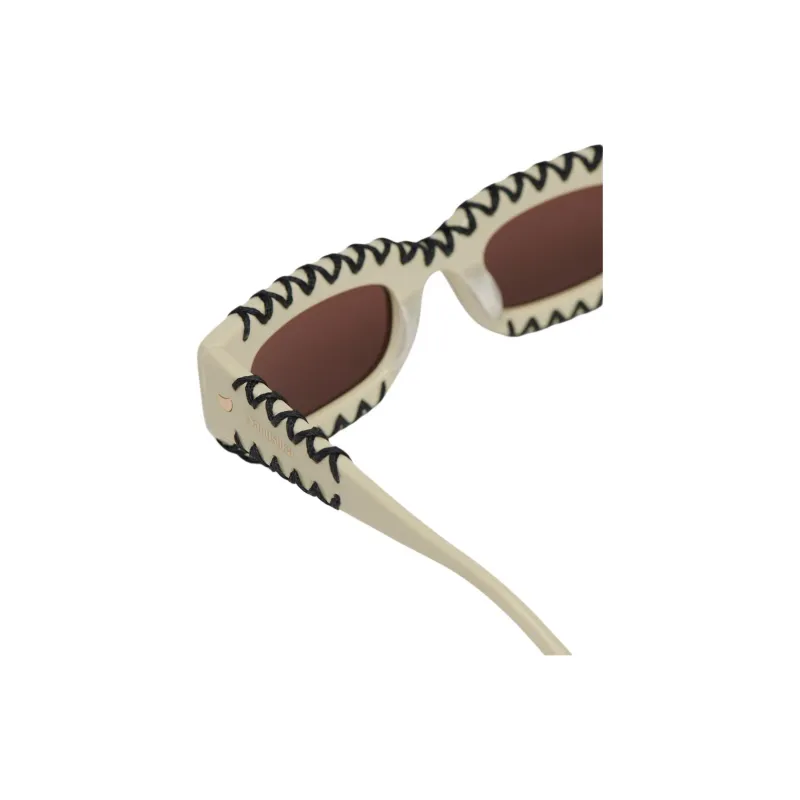 NANUSHKA Acetate Irregular Shape Sunglasses Women's Taupe-2