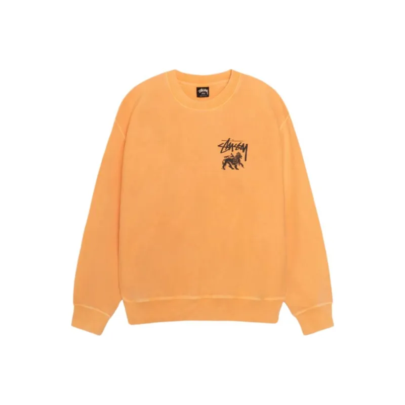 Stussy Rasta Lion Pigment Dyed Crew-0