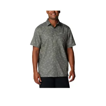Columbia PFG Super Slack Tide Shirt Men's Plum Tree Dark Green