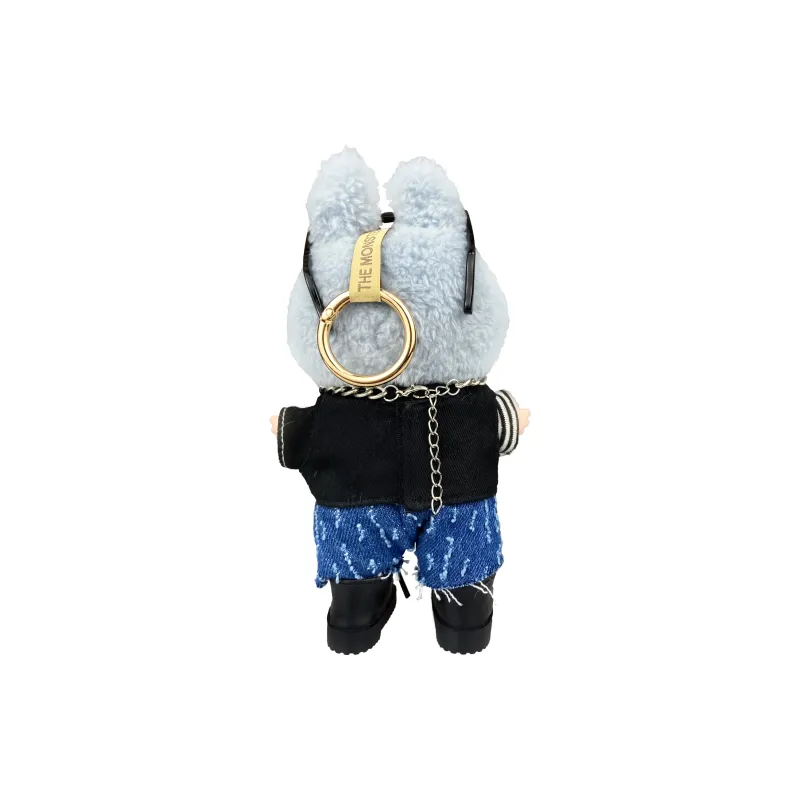 [Modified Doll] POP MART Labubu THE MONSTERS Heartbeat Macaron Collection Black Butterfly, Cute Hang Tag Box 17cm-17