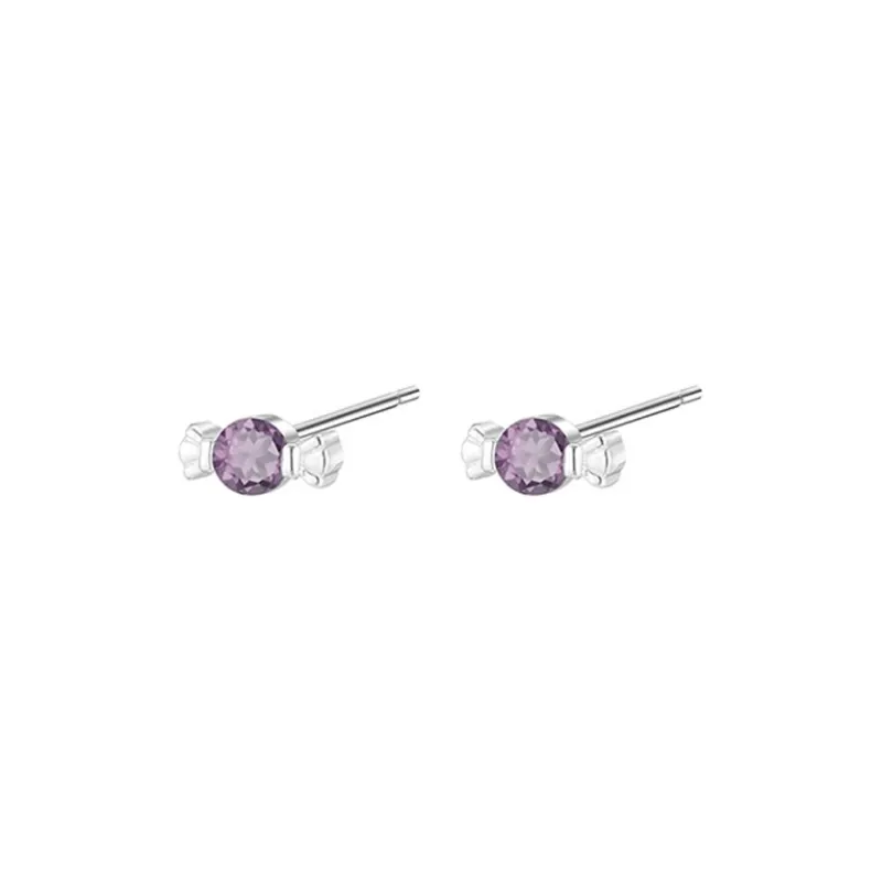 GUDUD S999 Fine Silver Stud Earrings Women's-7