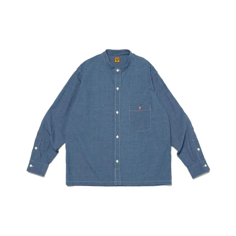 HUMAN MADE Stand Collar Chambray #1 L/S T shirt-0