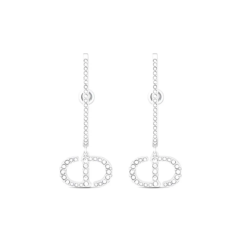 DIOR 30 Montaigne Earrings Women's Silver-1