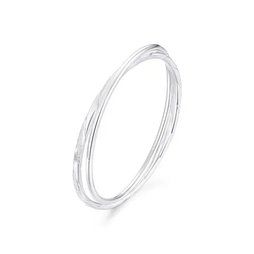 Bear Silversmith 999 Fine Silver Sterling Silver Bangle Women's