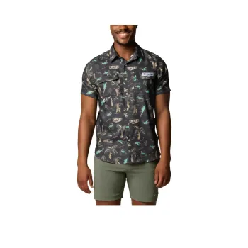 Columbia PFG Uncharted Shirt Men's Black Print