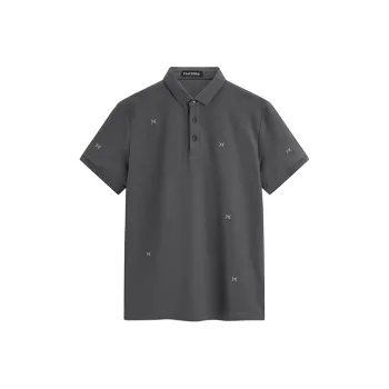 PEACEBIRD MEN Polo Shirts Men Dark Gray 1 Slim Fit