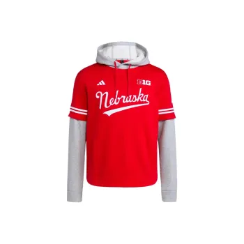 Adidas Free Shipping With AdiClub Nebraska Cornhuskers Hooded Jersey