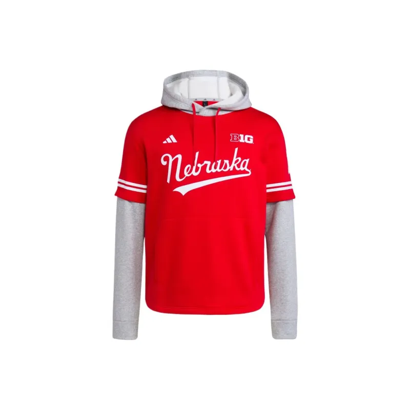 Adidas Free Shipping With AdiClub Nebraska Cornhuskers Hooded Jersey-0