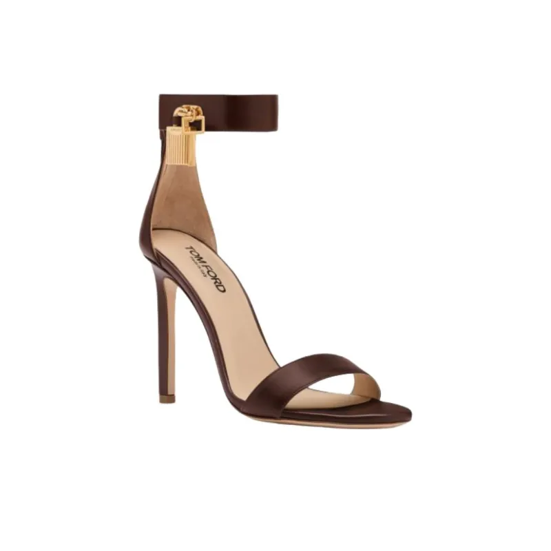 TF One Strap Sandals 10.5cm Women's Brown-2