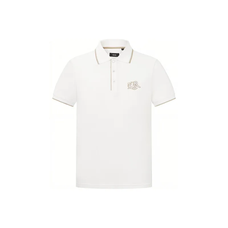 RARE Short Sleeved Polo Shirt Men's White-0