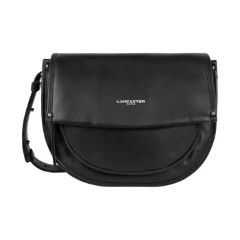 Lancaster Full Grain Cow Leather Shoulder Bag Women's Black