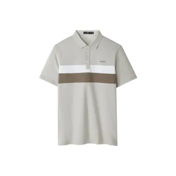 HLA Polo Shirts Men Gray Green Splicing 77