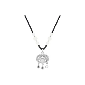 TAOHUAZHAOZHAO Silver Plated Copper Necklaces Unisex