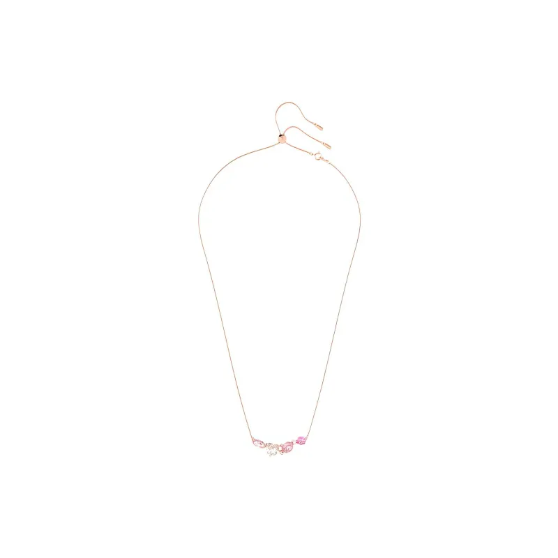 Swarovski Gema 520 Rose Gold Tone Plated Necklaces Women's Pink-1