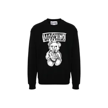 MOSCHINO Robot Bear Long-Sleeved Sweatshirt