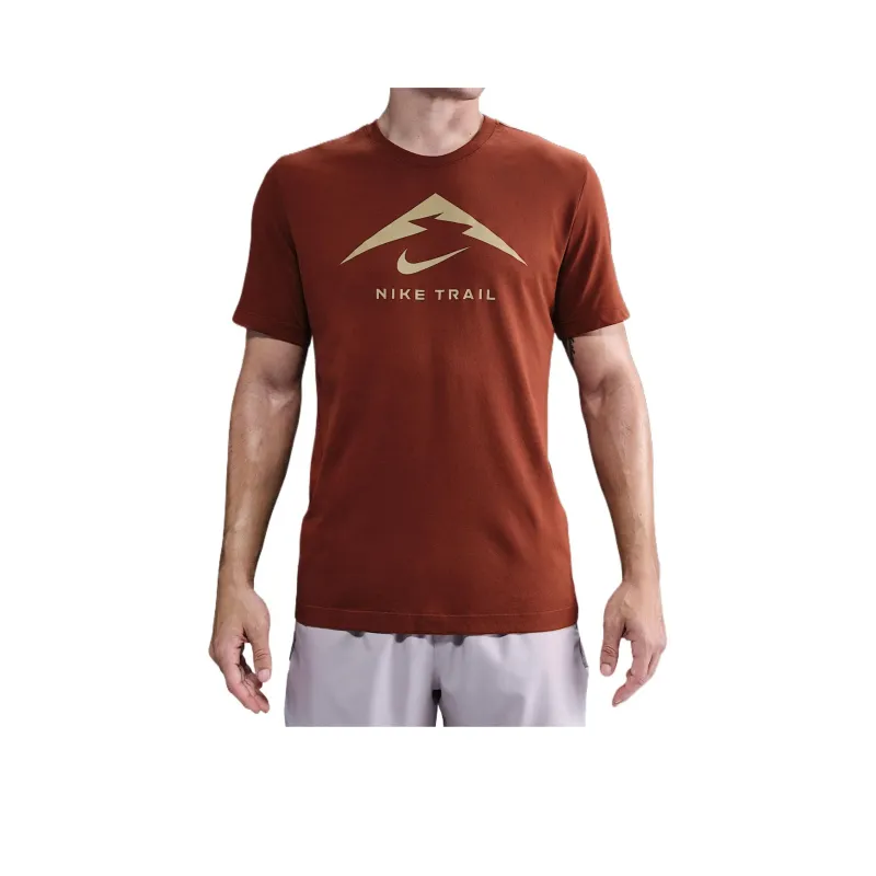 Nike Dri Fit Trail T Shirt Men's Brown-0