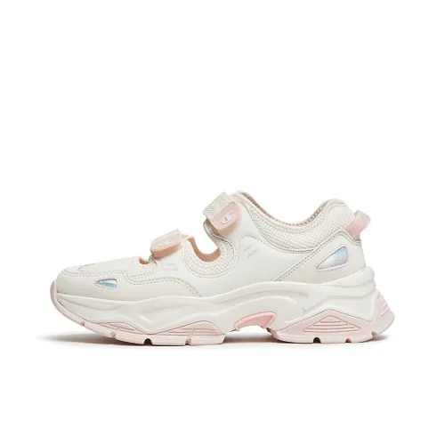 Champion Low Top Casual Shoes Women's Milk White/Light Rose Red