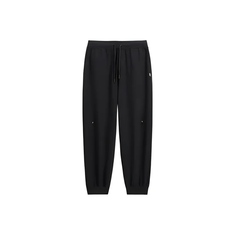 PEACEBIRD MEN Knitted Fabric Casual Pants Unisex Black-0