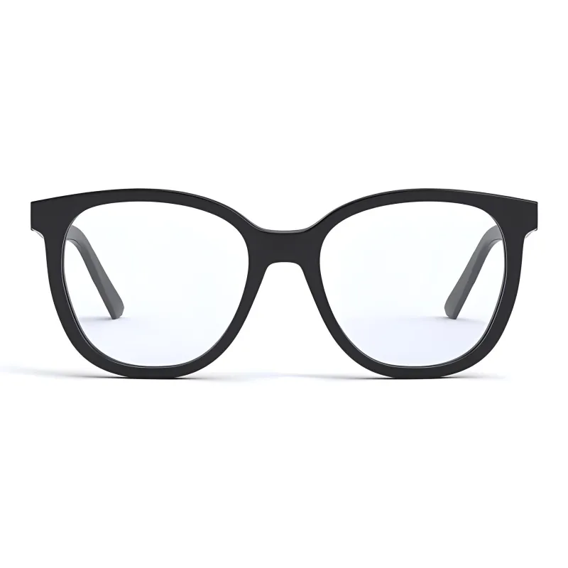 DIOR Acetate Irregular Shape Eyeglass Frames Unisex Black-1