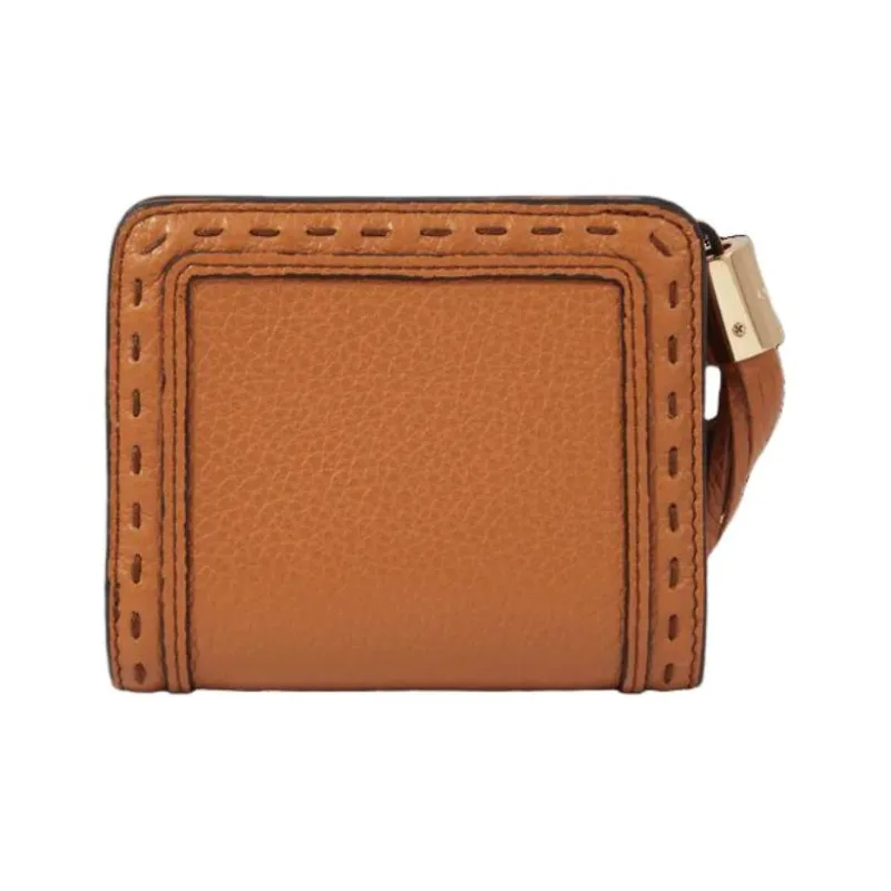 LANCEL Cow Leather Wallet Medium Size Women's Brown-2
