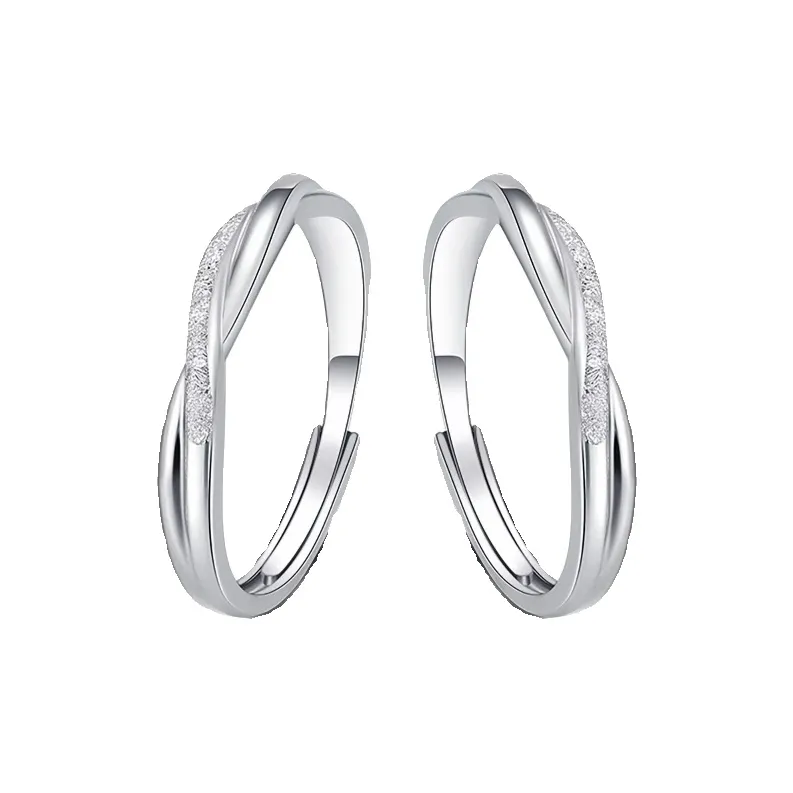 Xiaoyinjiang 999 Fine Silver Rings Unisex-10