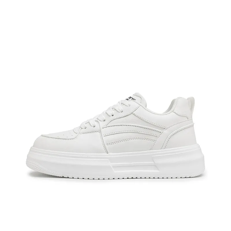 JEANSWEST Cushioning Wear-Resistant Low-Top Round Tip Lace-Up Platform Niche Individual Trendy Skateboard Shoes Men's-2
