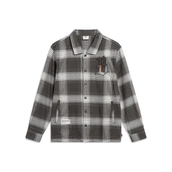 LINING Badfive Shirts Men Obsidian Gray Ecru Ebony Black