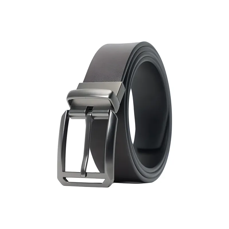NIUMJ Double Sided Use, Business Casual, Pin Buckle Leather Belts Men's Width 3.8cm-1